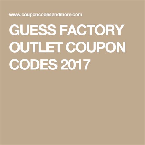 guess outlet coupons